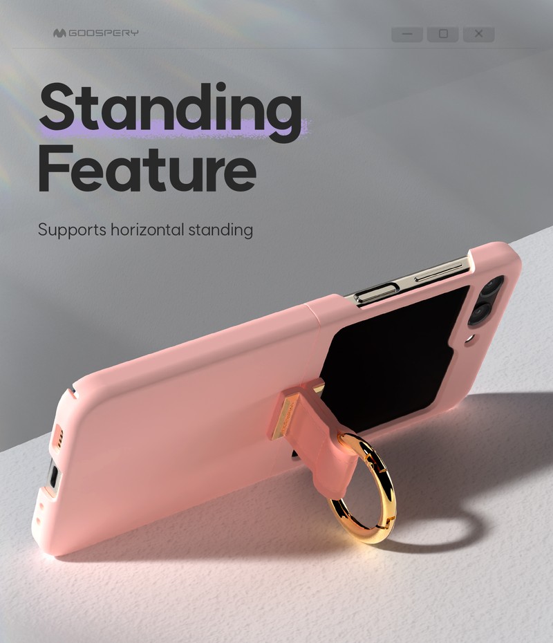 Husa Mercury Gold Ring pentru Samsung Galaxy Z Flip 7, Carcasa, Mov