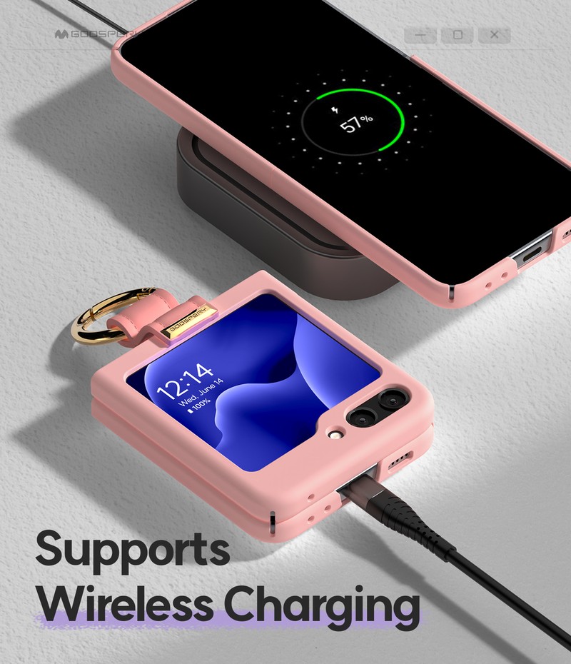 Husa Mercury Gold Ring pentru Samsung Galaxy Z Flip 7, Carcasa, Mov