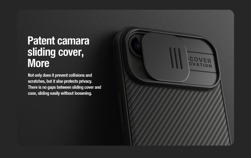 Husa Nillkin Camshield Pro Mgnetic pentru iPhone 17 Air, Carcasa, Negru transparent