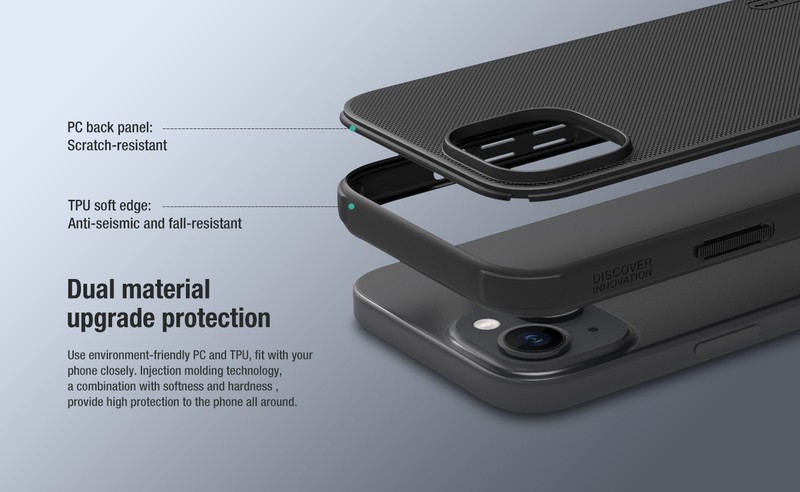 Husa Nillkin super frosted shield Pro pentru iPhone 17 Air, Carcasa, Negru transparent