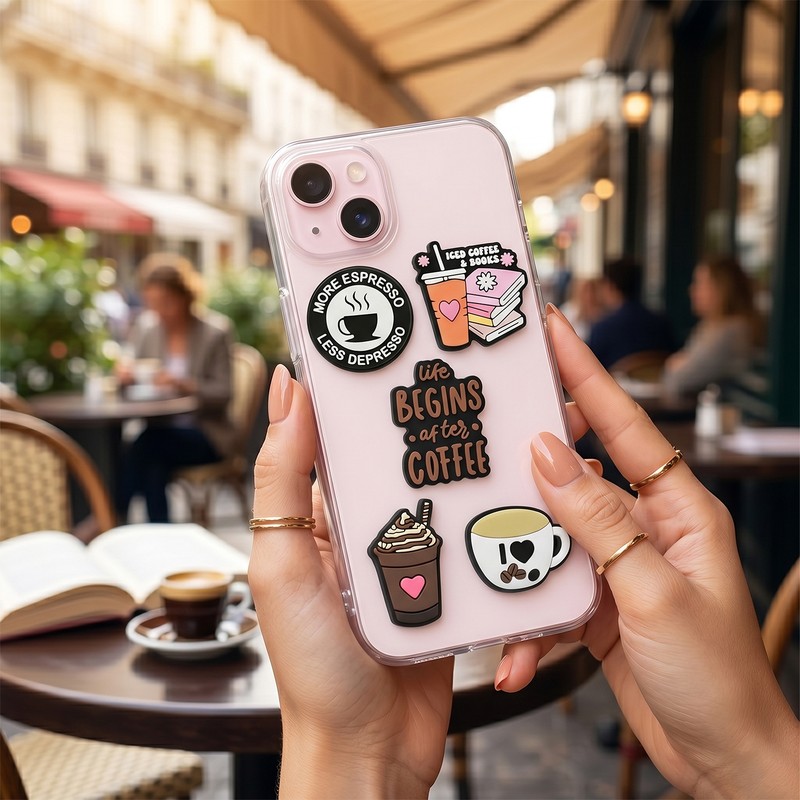 Set stickere 3D model Coffee