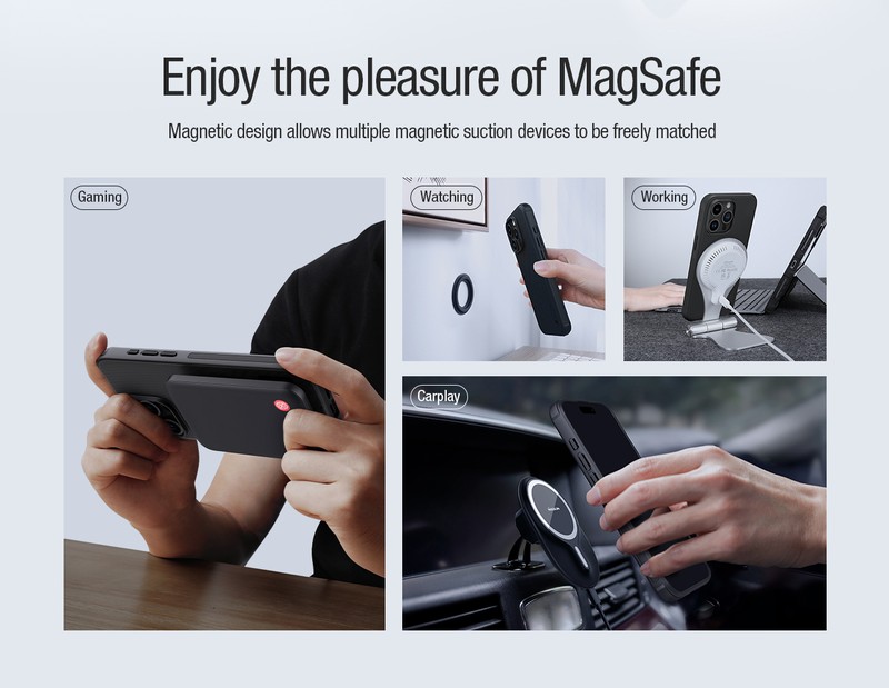 Husa Nillkin Super Frosted Shield Pro pentru Xiaomi 17 Ultra, Carcasa magnetica, Negru transparent