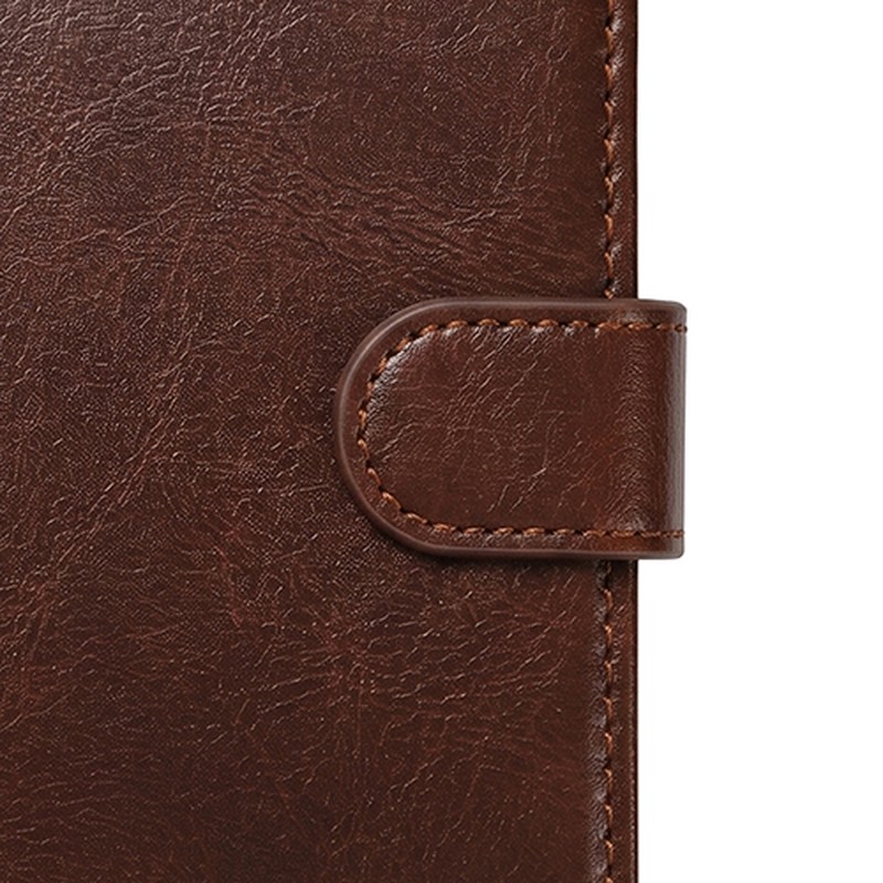 Husa Smart Luxe leather pentru Honor 400 Smart, tip carte cu inchidere magnetica, Maro