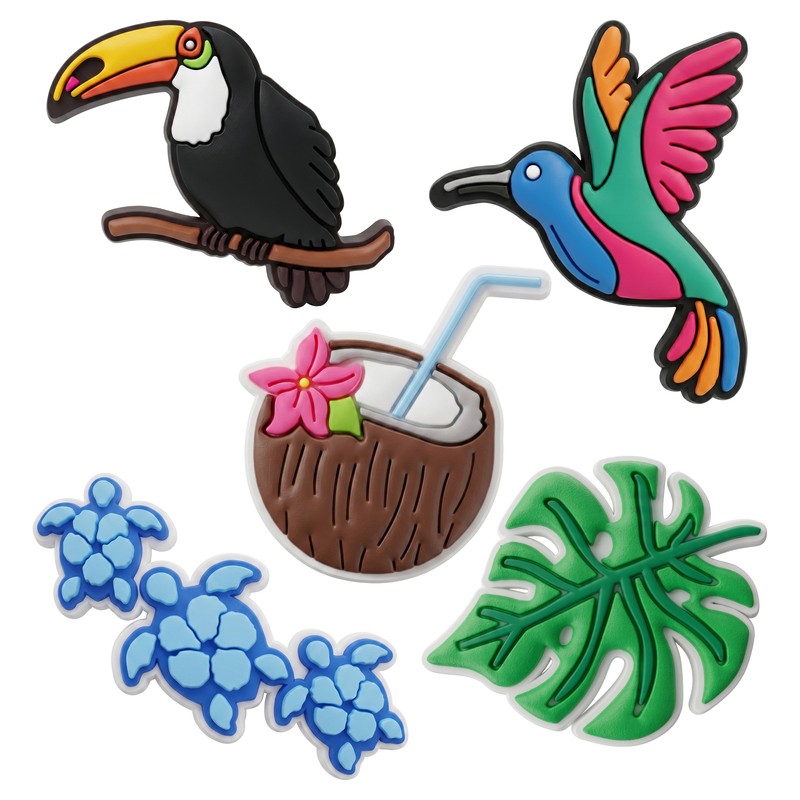 Set stickere 3D model Tropical birds