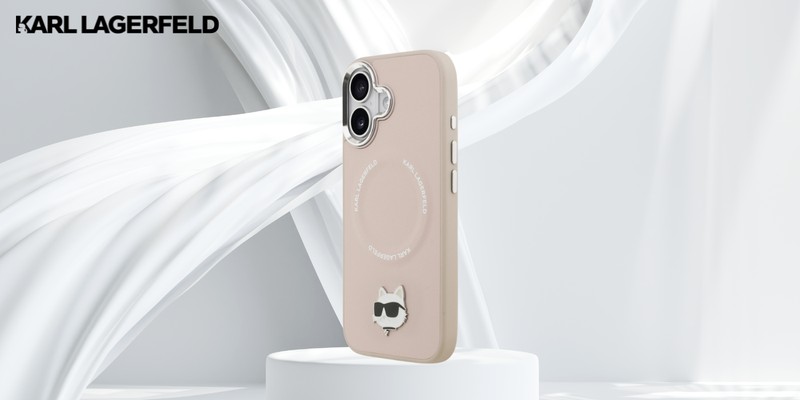 Husa Karl Lagerfeld Choupette Pin pentru iPhone 17, Carcasa magnetica, Roz