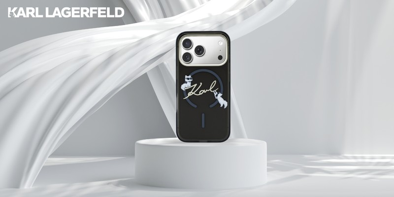Husa Karl Lagerfeld Iml Choupettes Karl pentru iPhone 17 Pro, Carcasa magnetica, Negru