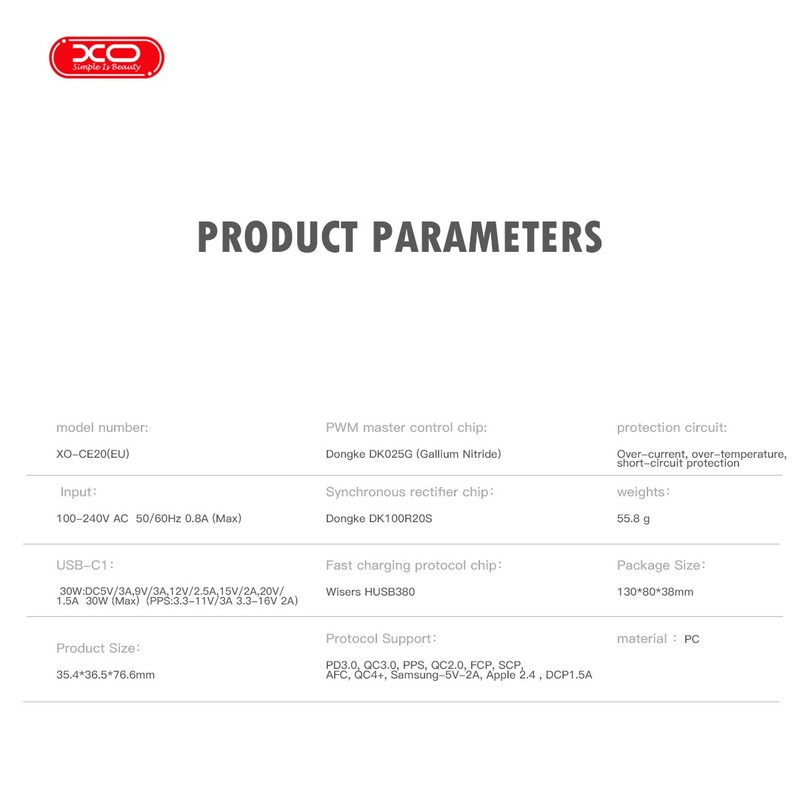 Incarcator priza XO CE20, 30W, 1 x USB-C, Power Delivery, Alb