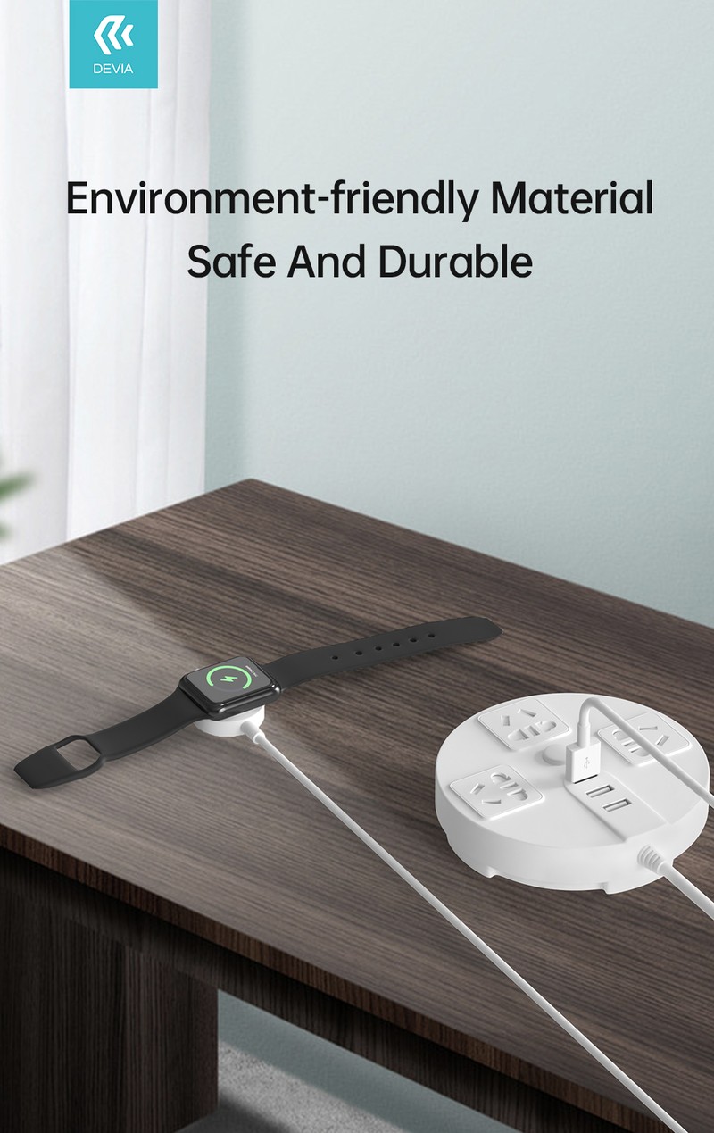 Incarcator wireless Devia Kintone, Fast Charge, Alb