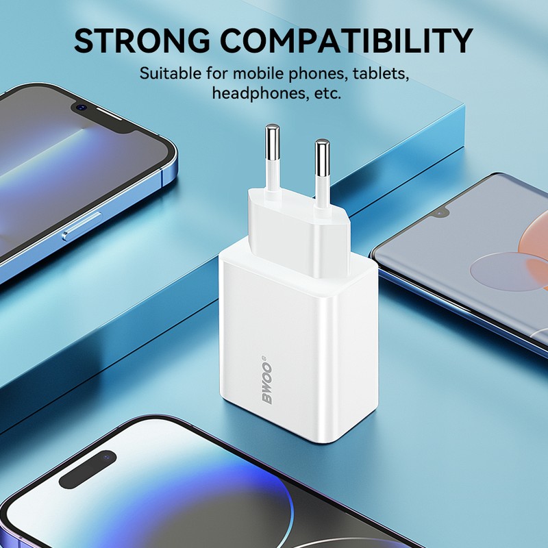 Incarcator priza BWOO CDA226, 20W, 1 x USB-C, Quick Charge, Negru