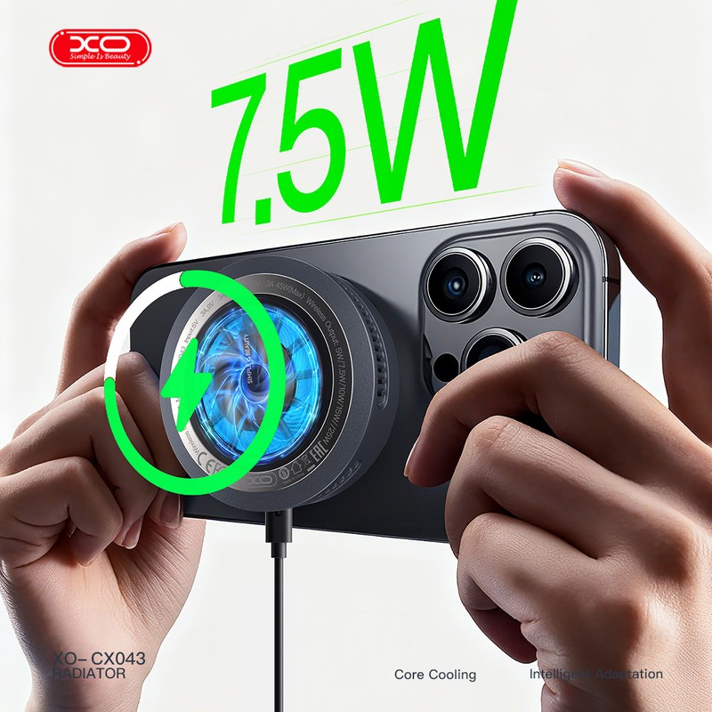 Incarcator wireless XO CX043, 25W, 1 x USB-C, MagSafe, Fast Charge, Gri