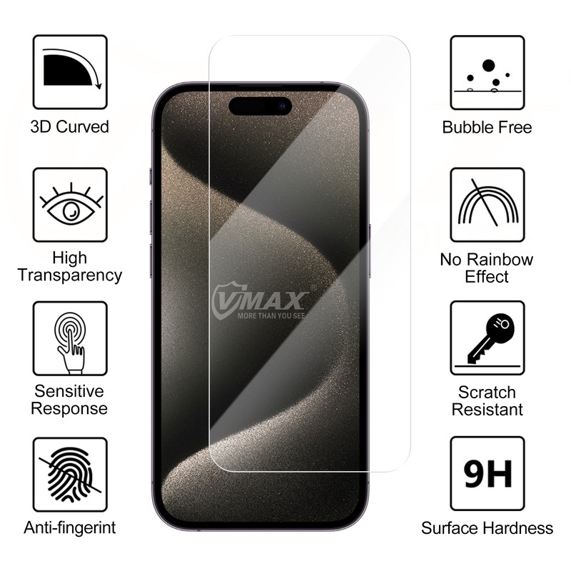 Folie sticla temperata pentru Xiaomi Redmi Note 12 4G, 2.5D, 0.33 mm, 9H, Transparent, VMax, Normal Clear