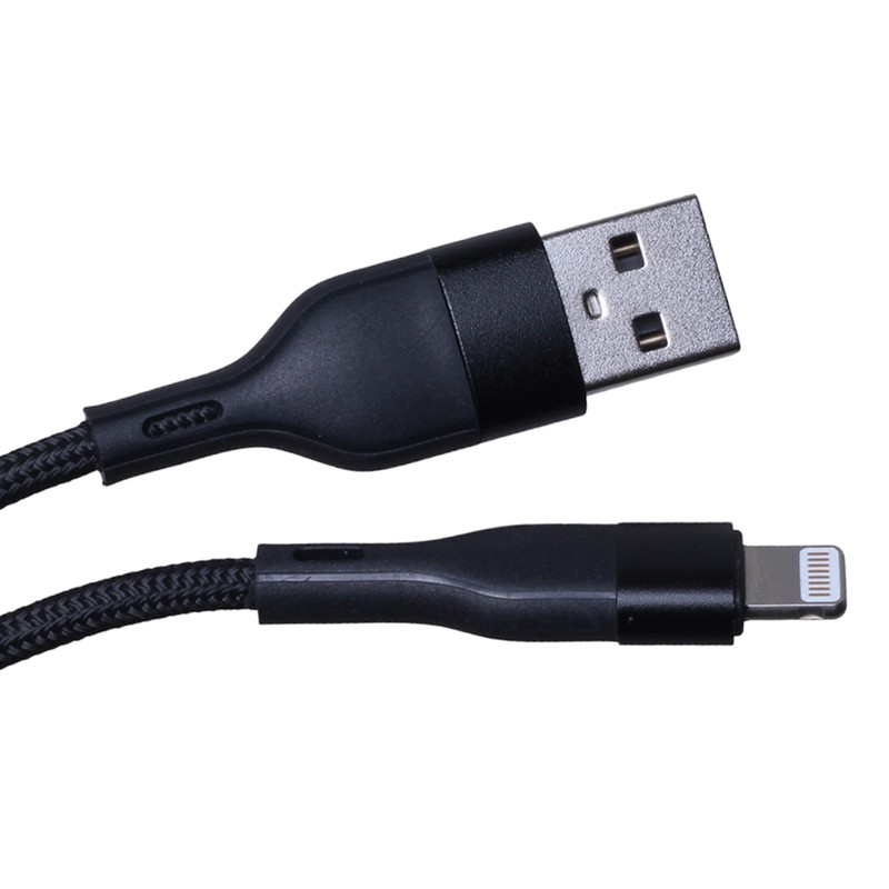 Cablu de date Maxlife MXUC-07, USB-A - Lightning, 1 m, 2,4A, negru