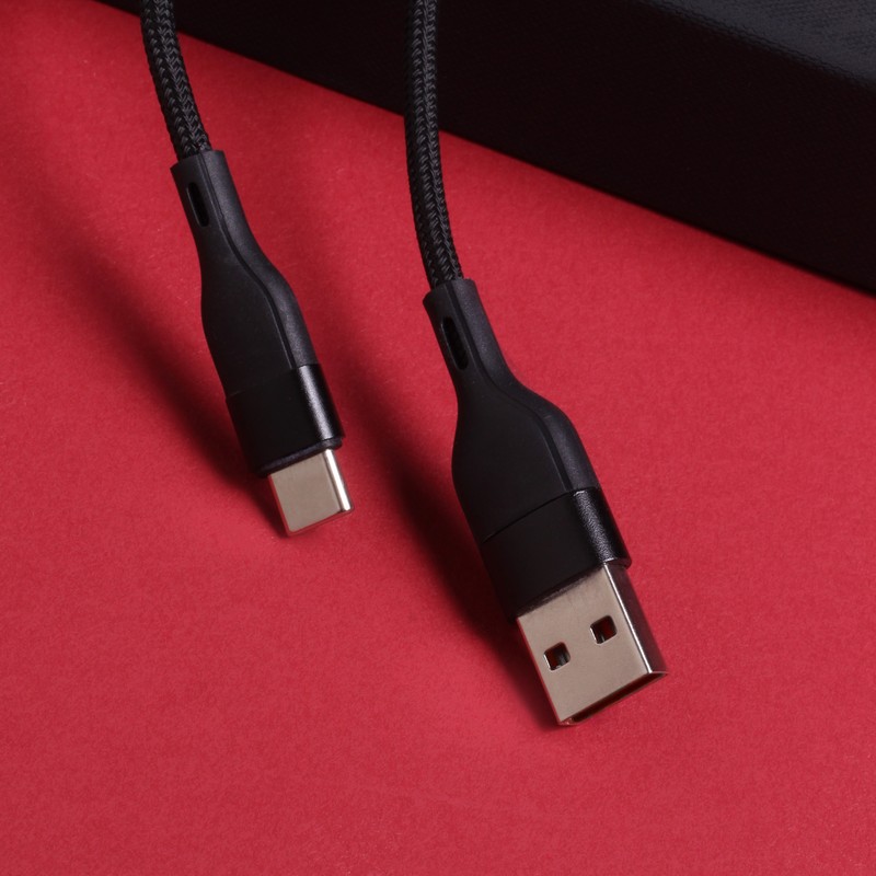 Cablu de date Maxlife MXUC-07, USB-A - USB-C, 1 m, 3A, negru