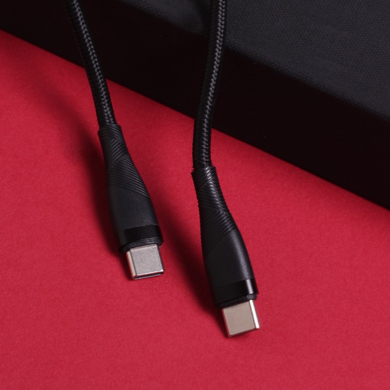 Cablu de date Maxlife MXUC-08, USB-C - USB-C, 1 m, 100W, negru