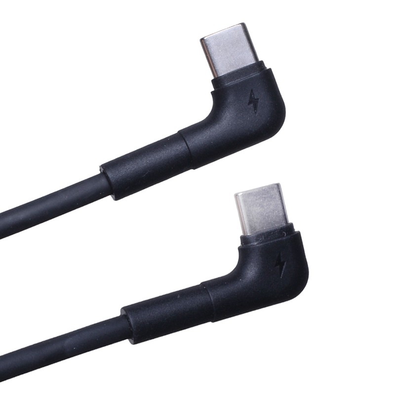 Cablu de date Maxlife MXUC-09 angle, USB-C - USB-C, 1 m, 60W, negru