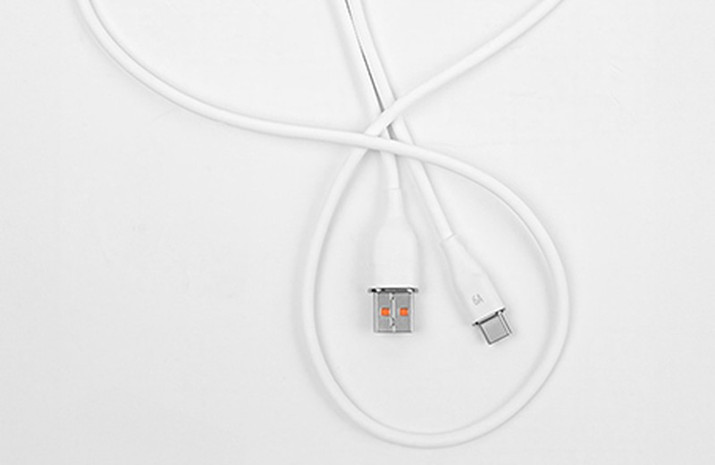Cablu de date Forever, USB-A - USB-C, 1 m, 6A, alb