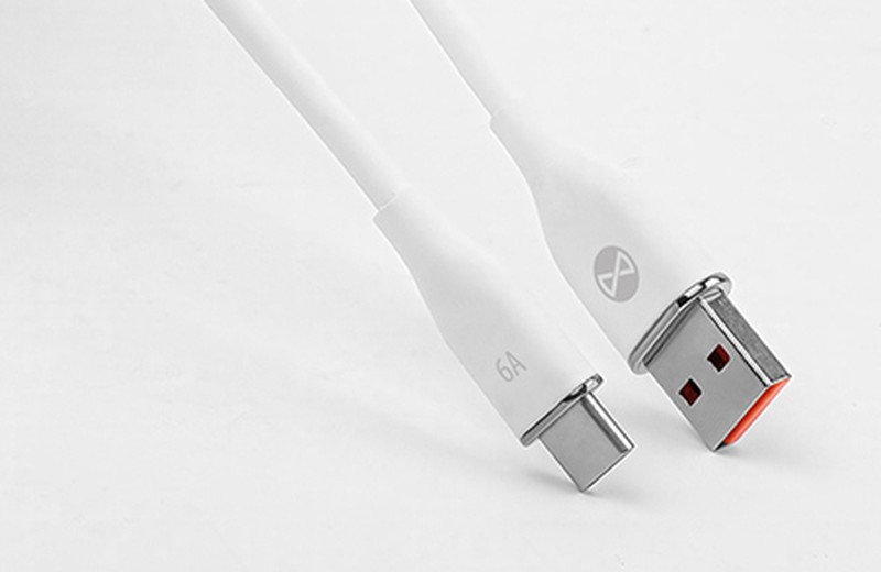 Cablu de date Forever, USB-A - USB-C, 1 m, 6A, alb