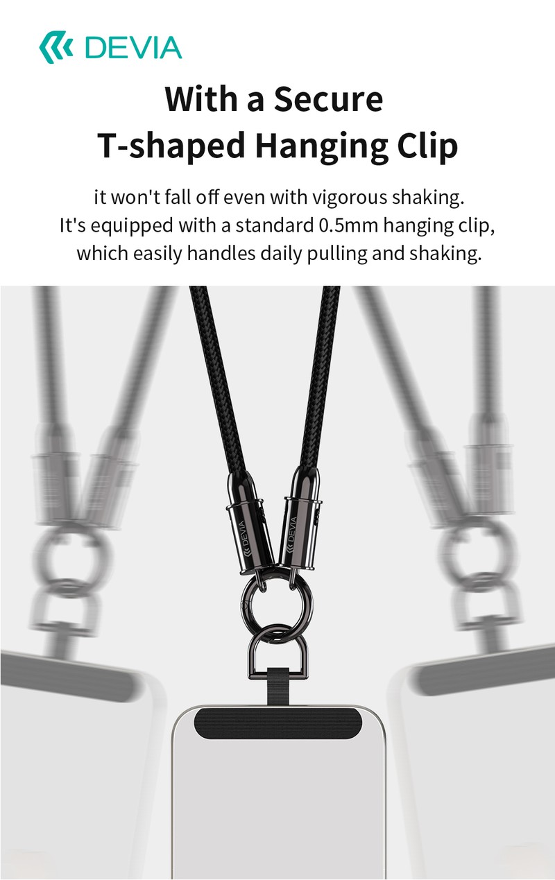 Cablu de date Devia lanyard, 2 in 1, USB-C - Lightning, 1,2 m, 27W, mov