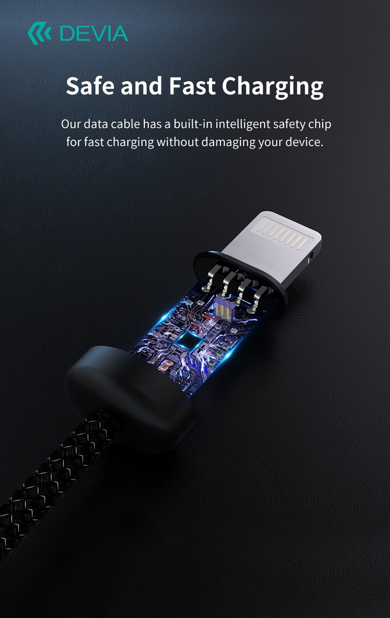 Cablu de date Devia Gracious EC650, USB-A - USB-C, 1 m, 2,4A, negru
