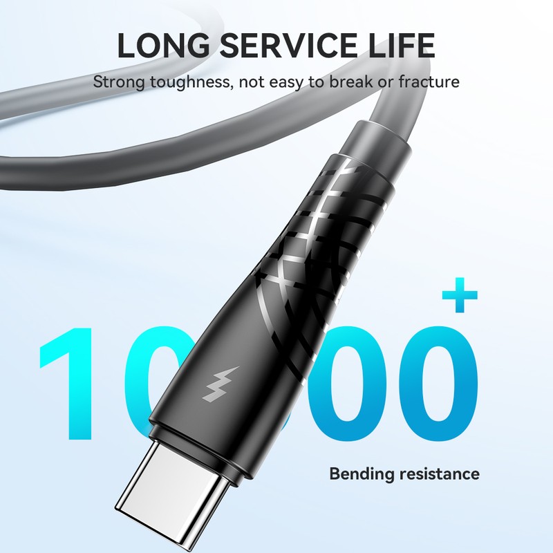 Cablu de date BWOO BO-X318C, USB-A - USB-C, 1 m, 27W 3A, negru