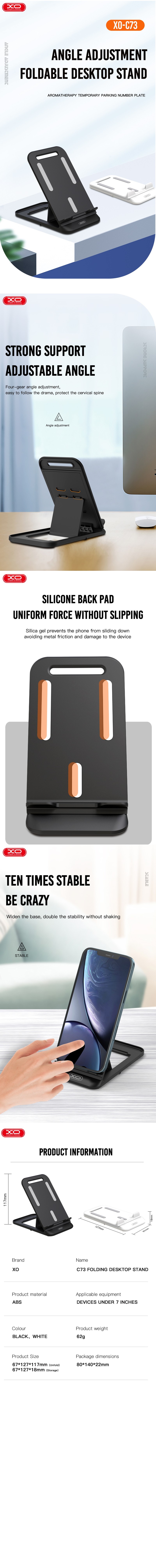 Suport de birou XO C73, negru
