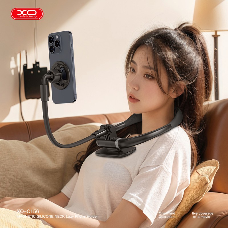 Suport de birou XO C156, de gat, MagSafe, negru