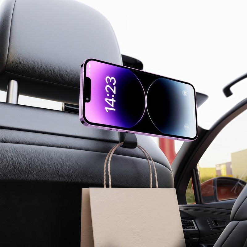 Suport auto XO C195, pe tetiera, MagSafe, negru