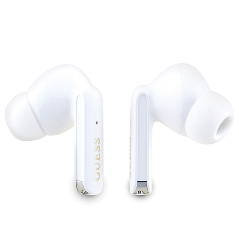 Casti true wireless Guess, Bluetooth, cu microfon, rezistente la apa, aurii