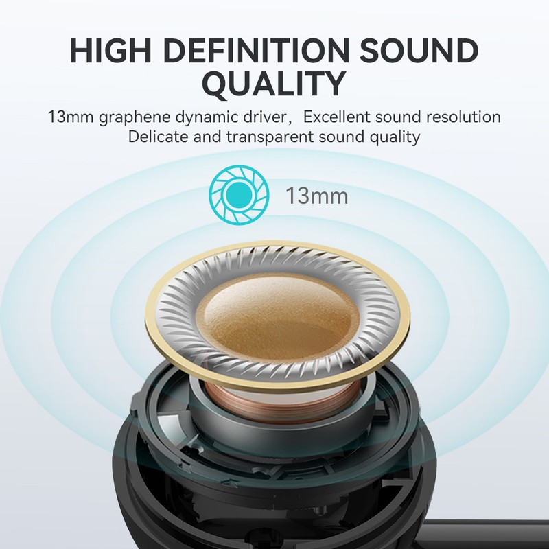 Casti true wireless BWOO BW94, Bluetooth, negre
