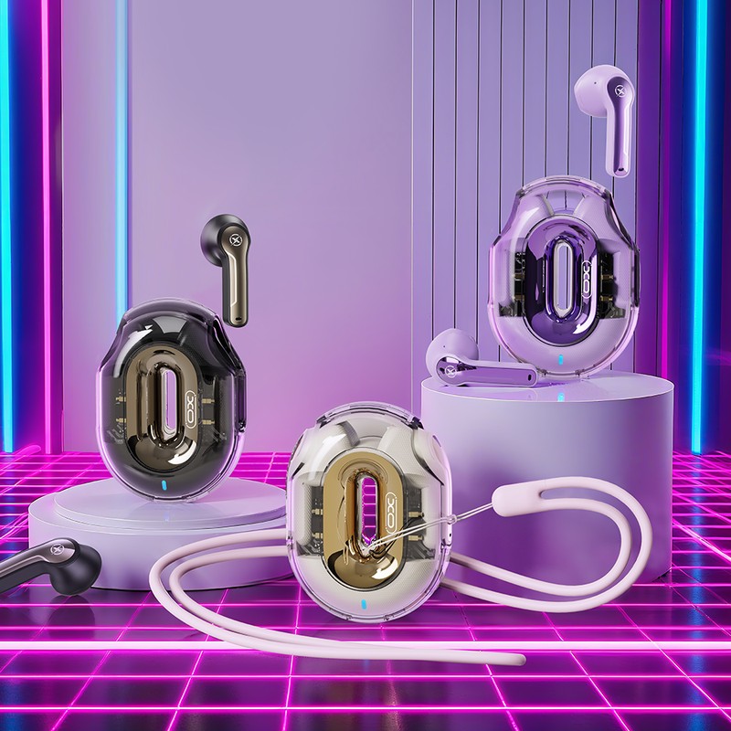 Casti true wireless XO X43, Bluetooth, cu microfon, bej