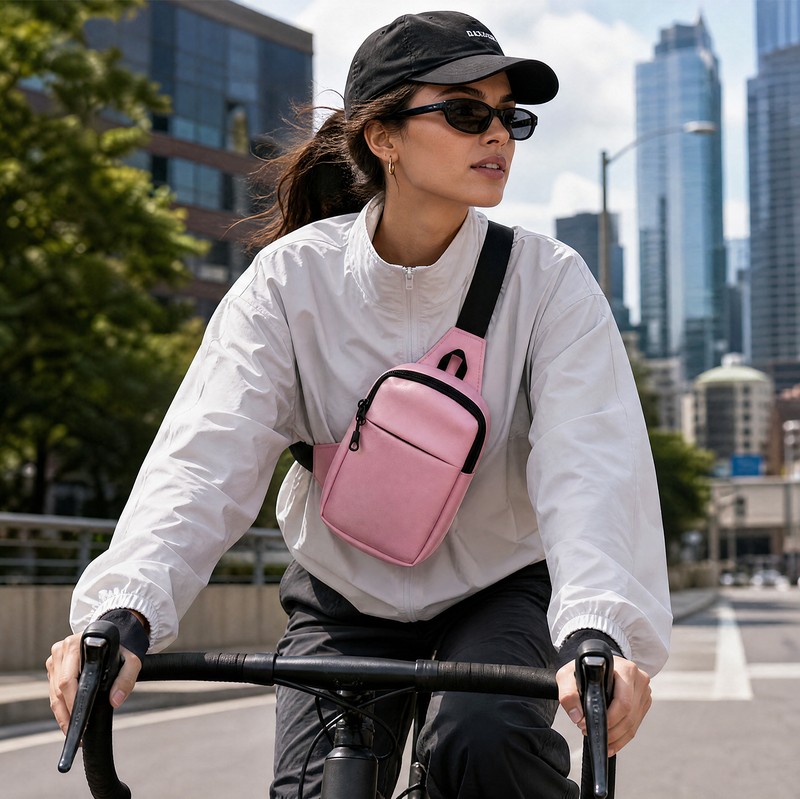 Geanta crossbody telefon Urbanflex, Alb