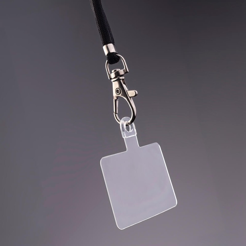 Set 5 insertii din TPU pentru prinderea snurului la telefon, Transparent