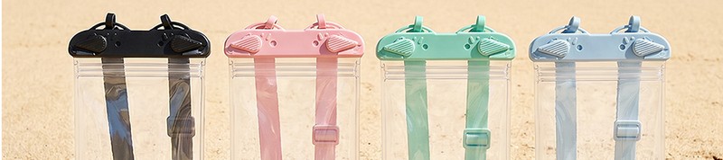 Husa universala Waterproof rainbow light, Carcasa, Albastru