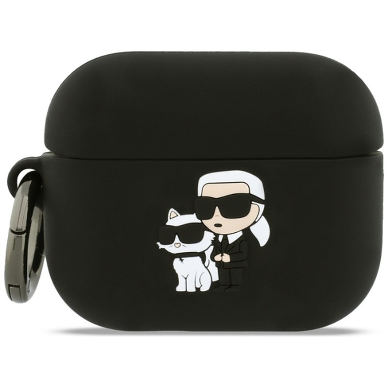 Husa casti Karl Lagerfeld Karl & Choupette Head pentru AirPods Pro 3, Roz