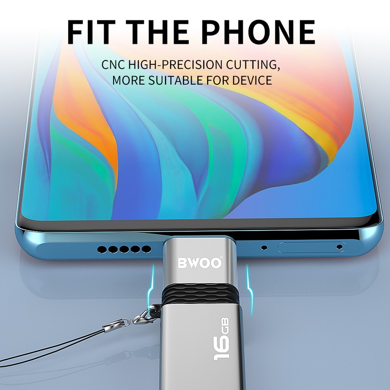 Adaptor OTG BWOO BZ-35, USB-C tata la USB mama, 2.4A, interfata USB 2.0. dimensiuni 31 x 21 x 9mm, gri