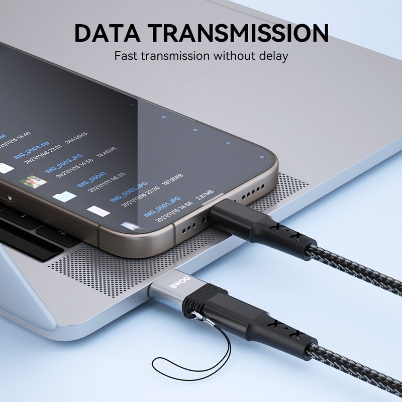 Adaptor OTG BWOO BZ-38, USB tata la USB-C mama, 2.4A, interfata USB 2.0, dimensiuni 35 x 19.3 x 7.1 mm, gri
