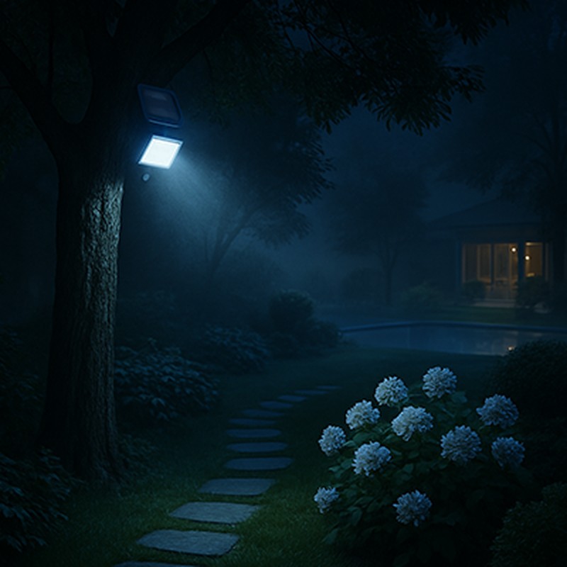 Lampa solara LED COB Forever Light Sunari FLS-06, senzor de miscare, 8W, 600 lm, lumina rece 6000K, acumulator 1800 mAh, panou solar 5,5V, 300 mA, dimensiuni 130 x 115 x 18mm, IP65, ABS