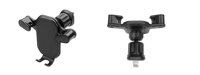 Suport auto universal pentru smartphone, Maxlife MXCH-05, pentru prindere pe grila de ventilatie a masinii, pozitie reglabila, negru
