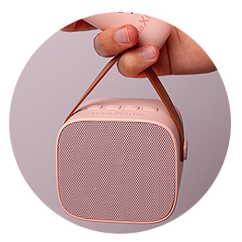 Set Microfon Maxlife cu Bluetooth karaoke speaker MXKS-100, v 5.0, 1500 mAh, USB-C, intrare 5 V - 0.5 A, 5 W, Alb