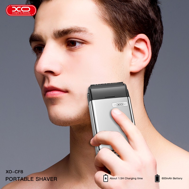Aparat de ras fara fir XO CF8 Portable Shaver, 600 mAh, USB-C, dimensiuni 95 x 85 x 46mm, Gri