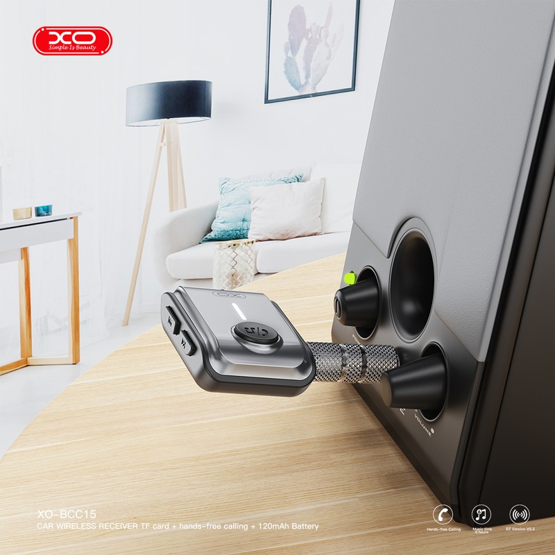 Transmitator FM XO BCC15 Bluetooth MP3 jack 3,5 mm, 3,5 mm (mini-jack), A2DP, AVRCP, HSP, HFP, Negru