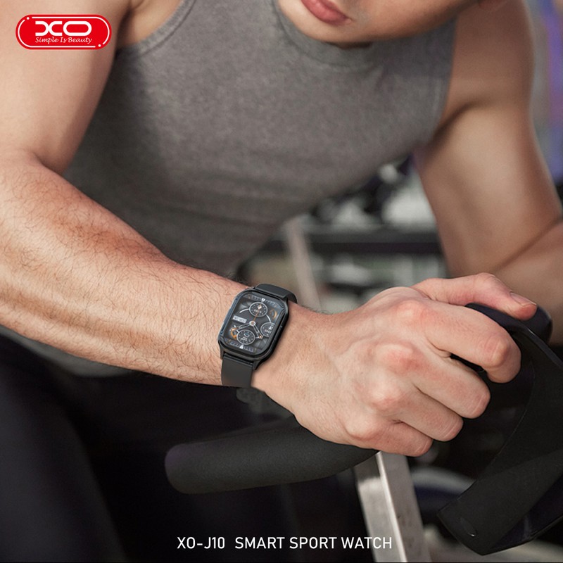 Smartwatch XO J10, AMOLED, negru, IP67, incarcare 2 h, ecran 2,01 inch, Amoled 2,01 inch 240 x 296 pix, bluetooth v.5.3