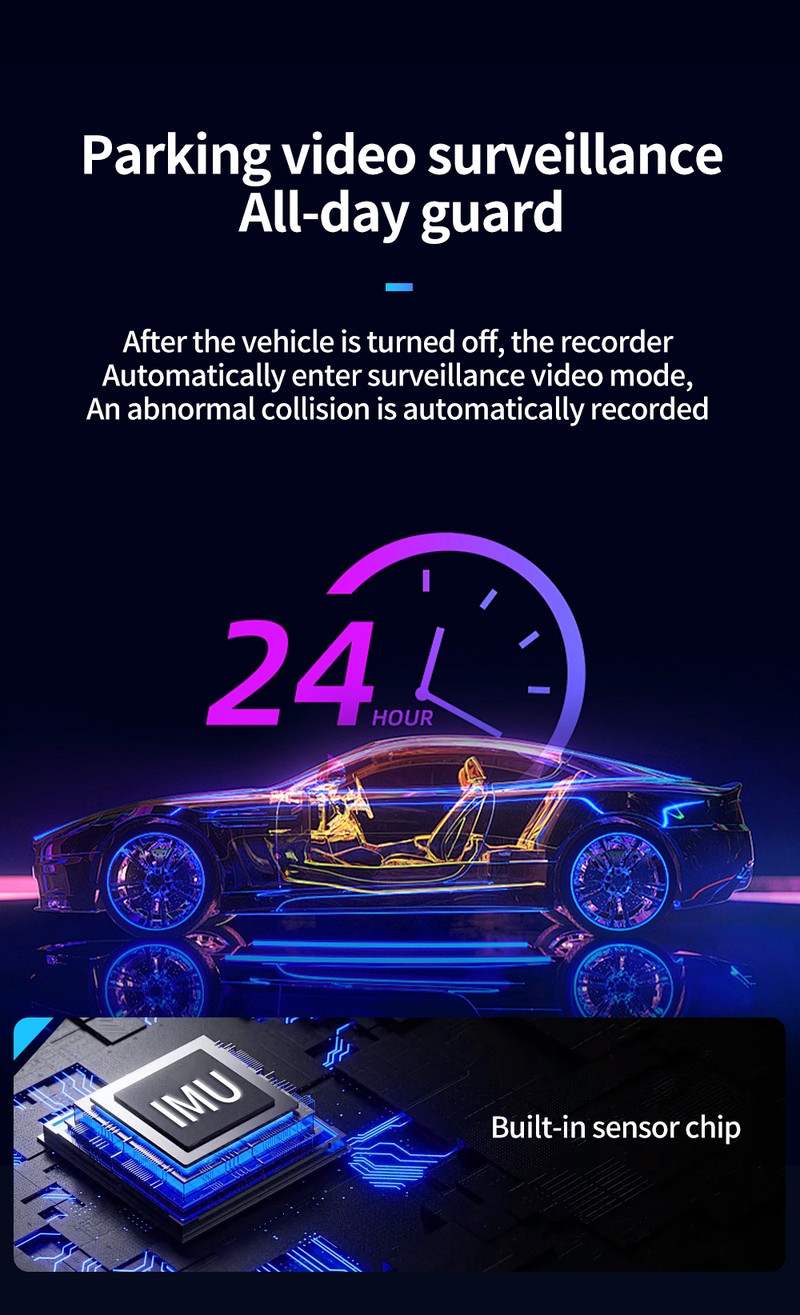 Recorder auto DVR XO car XJ03, echipat cu 3 camere frontala, interioara si spate, inregistrare FullHD, 200 mAh, unghi de vizualizare 140°, cu filtre pentru filmare nocturna, Negru