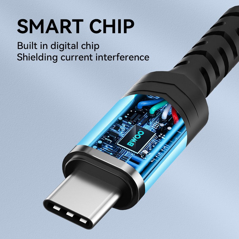 Adaptor Type-C AUX BZ47, USB-C tata la Jack 3.5 mm mama, cablu 0.17m cu invelis exterior impletit si capetele intarite ranfosate pentru rezistenta, carcasa conectorilor realizat din aliaj de aluminiu pentru durabilitate, negru