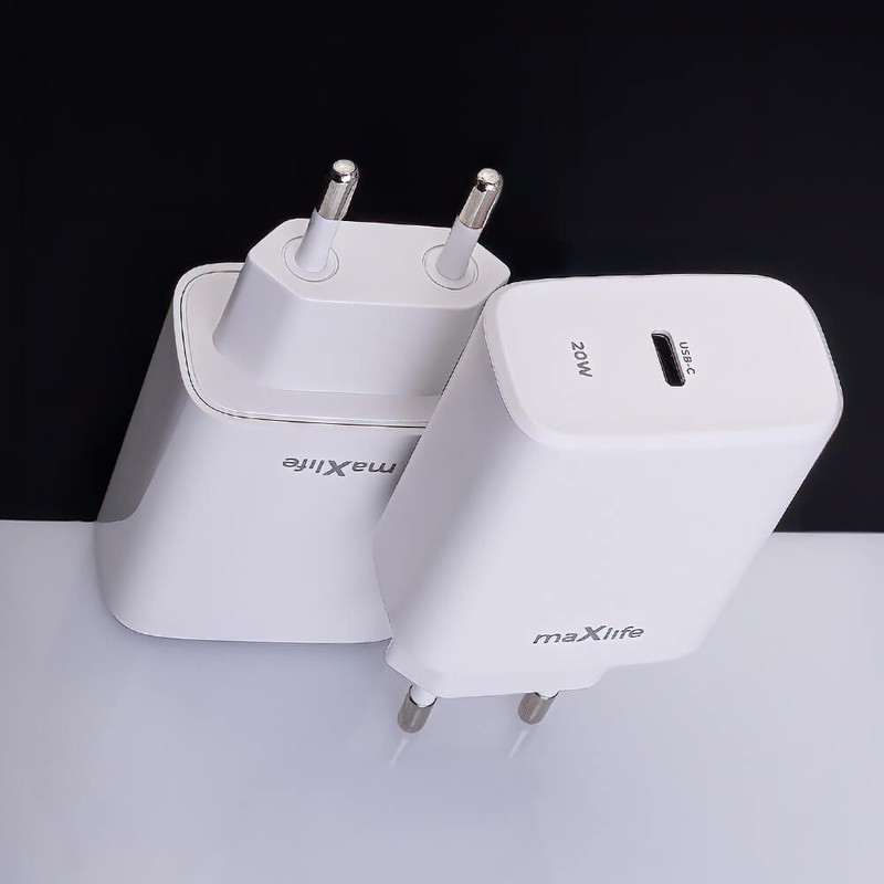 Incarcator Maxlife MXTC-10-20C, PD QC 20 W, 1x USB-C, alb
