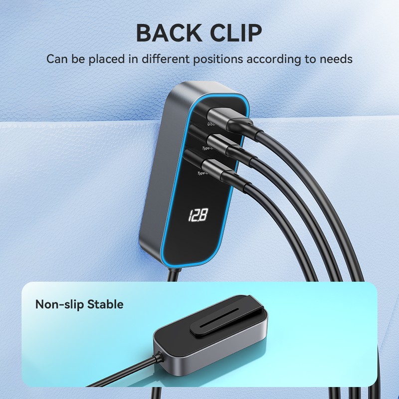 Incarcator auto BWOO CC107, PD 30 W, 1x USB-C, cablu 1.5m, negru
