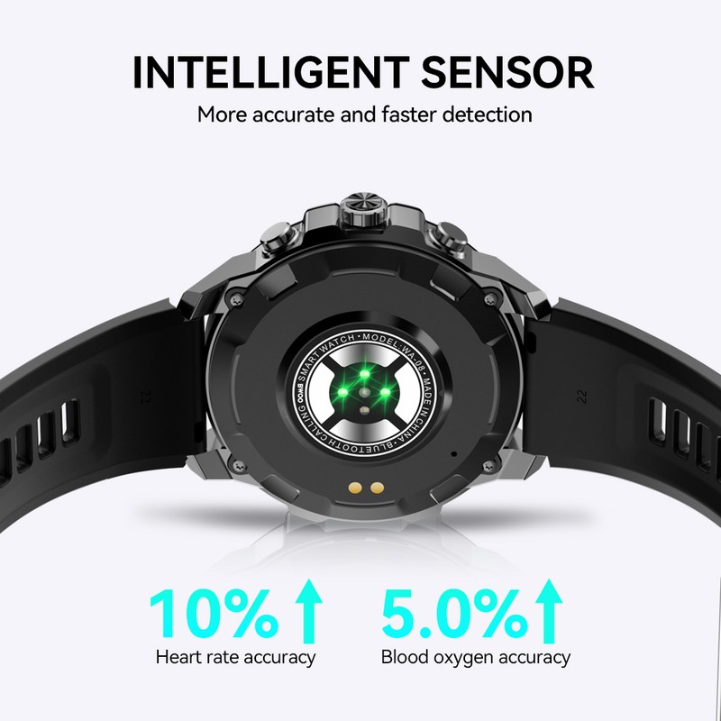 Smartwatch BWOO WA-08, AMOLED 1.43 inch, negru, IP67, incarcare 2 h, ecran 1,43 inch, Amoled 1,43 inch 466x466 pix, bluetooth v.5.3