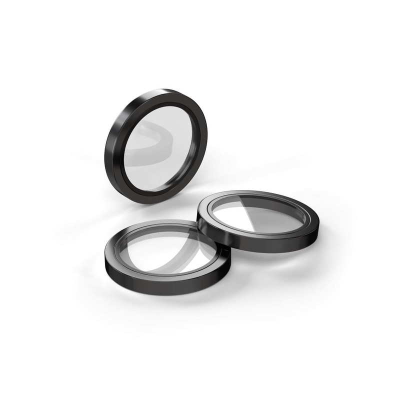 Folie protectie camera pentru iPhone 17 Pro, 9H, Etteri, protectie lentila, strat oleofob, strat anti-reflector, Negru