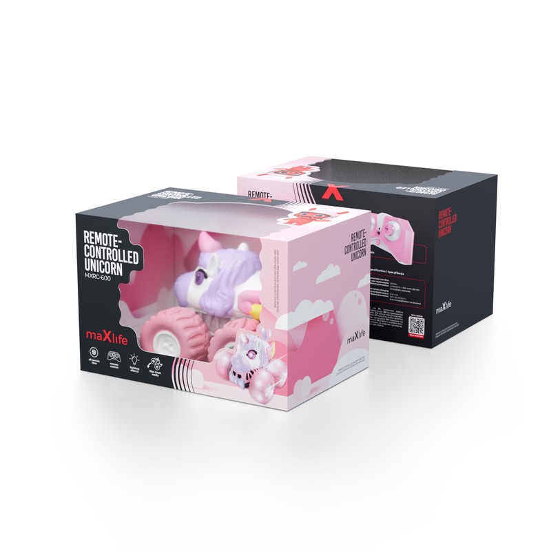 Masinuta Maxlife cu telecomanda MXRC-600 unicorn, 500 mAh, 2 x AA, Alb