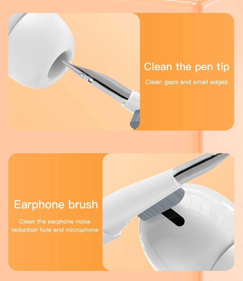 Set de curatare si intretinere dispozitive electronice, 20 in 1, cu perii, instrumente de accesat zone, pompa praf, dispenser lichide, pentru utilizare multifunctionala
